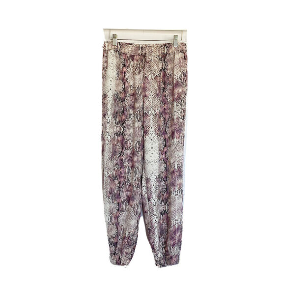 Jennifer Lopez Size M Python Print Pull On Elastic Waist Pants - Picture 1 of 11